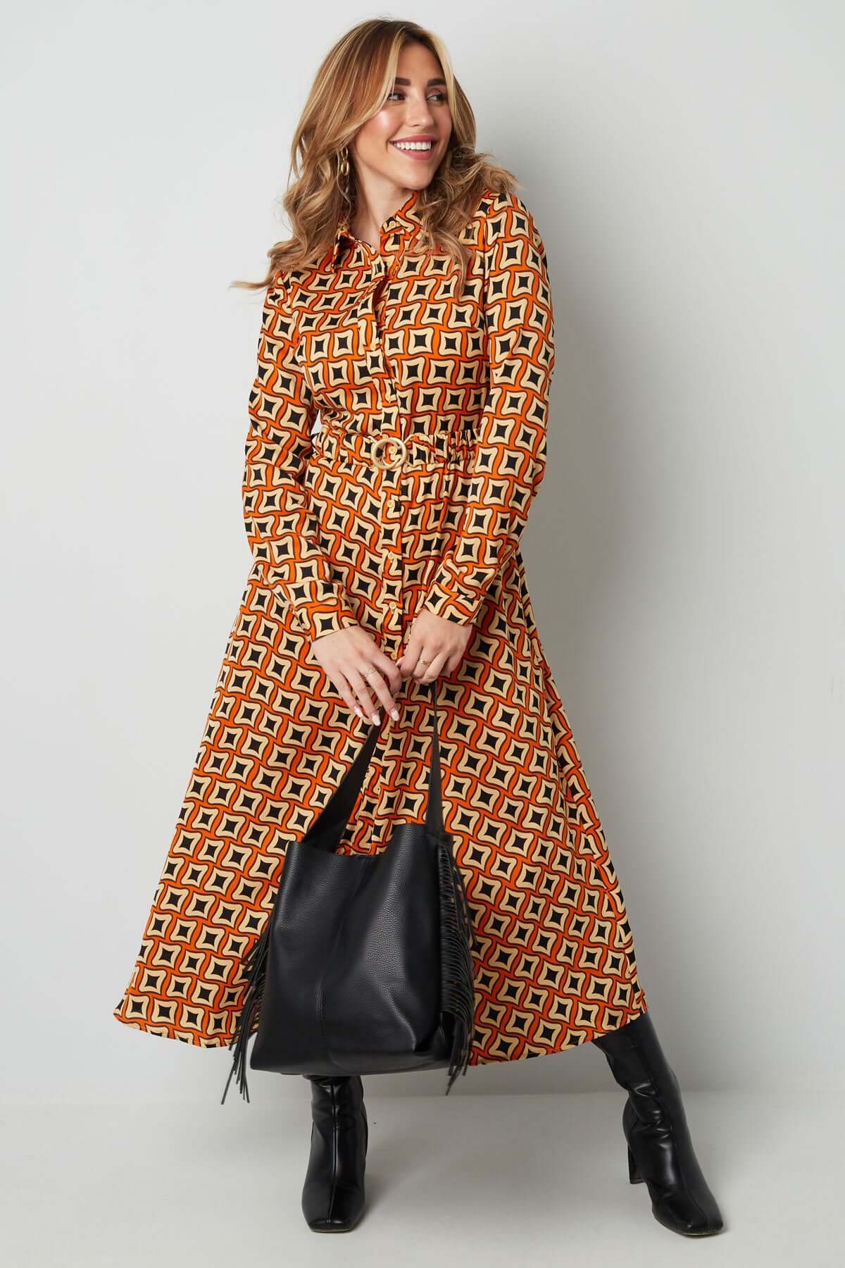 Rochie Retro Maxi - Verde sau Orange-1
