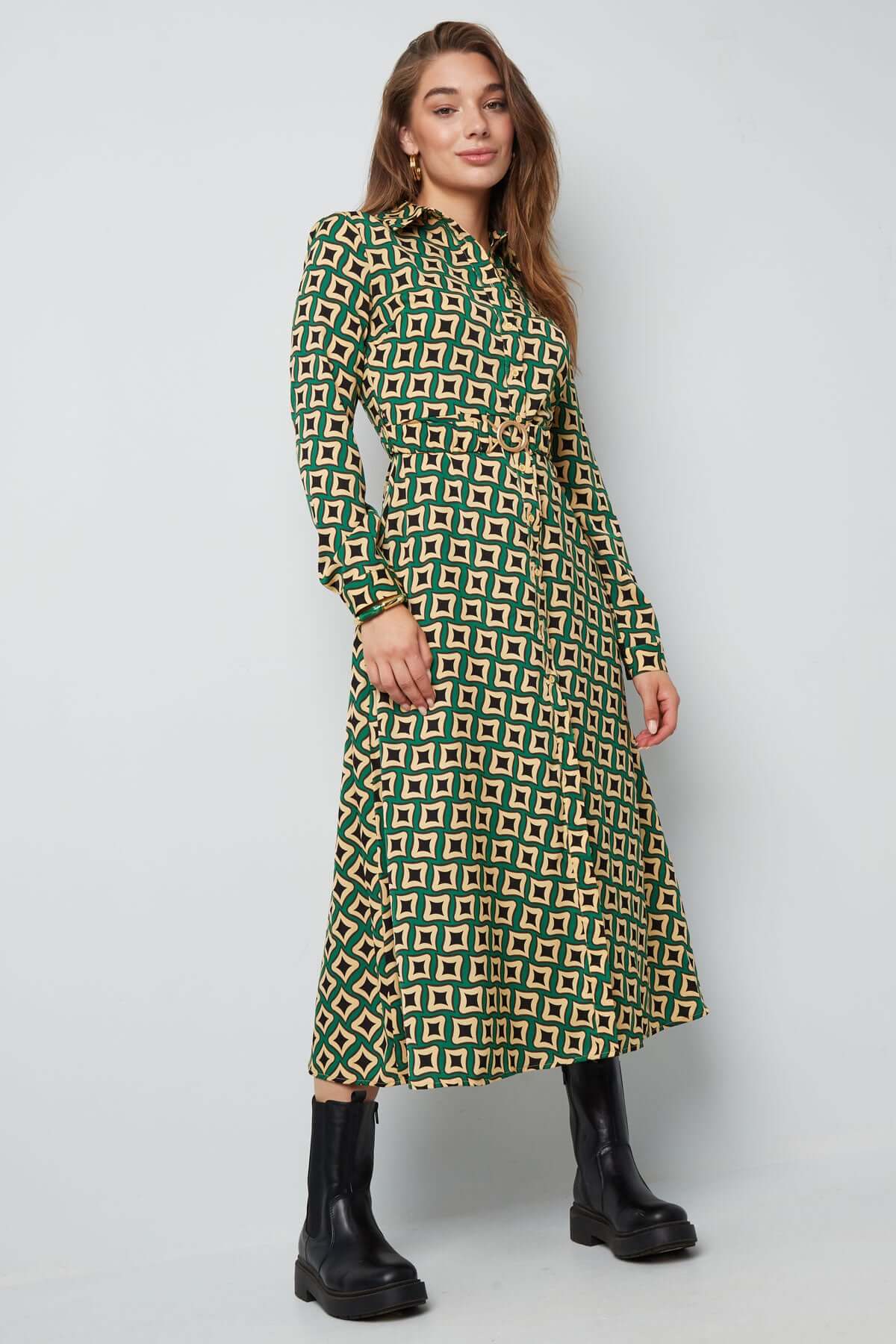 Rochie Retro Maxi - Verde sau Orange-2