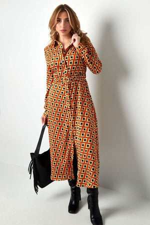 Rochie Retro Maxi - Verde sau Orange-3