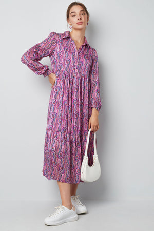 Rochie Paisley - Orange, Roz-3