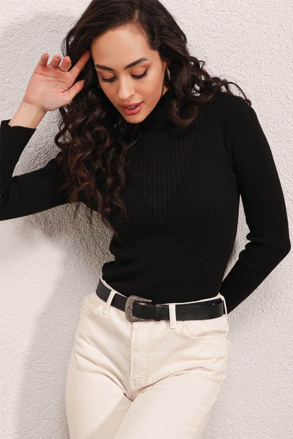 Pulover Dama Negru-2