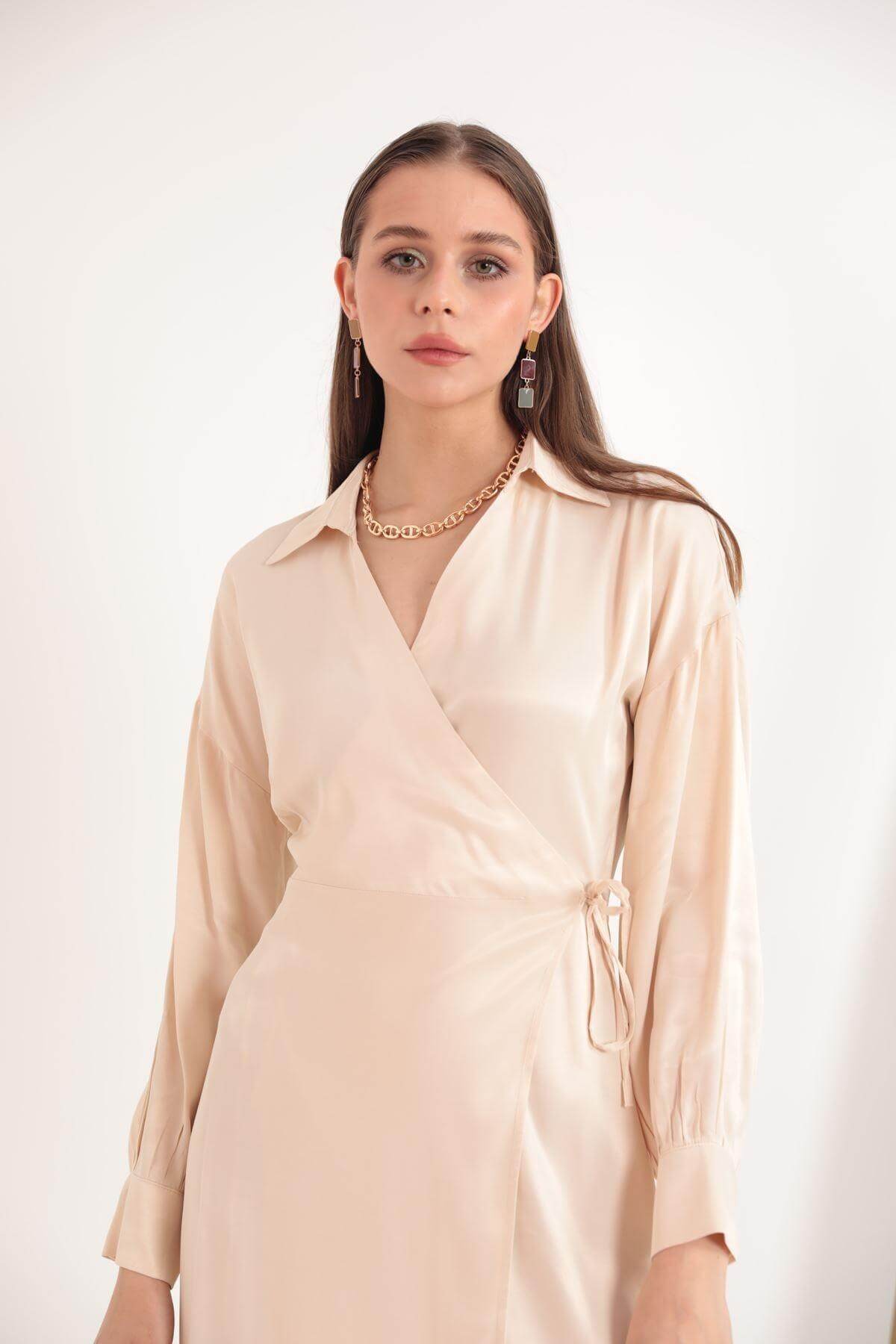 Rochie Scurta Satinata-5