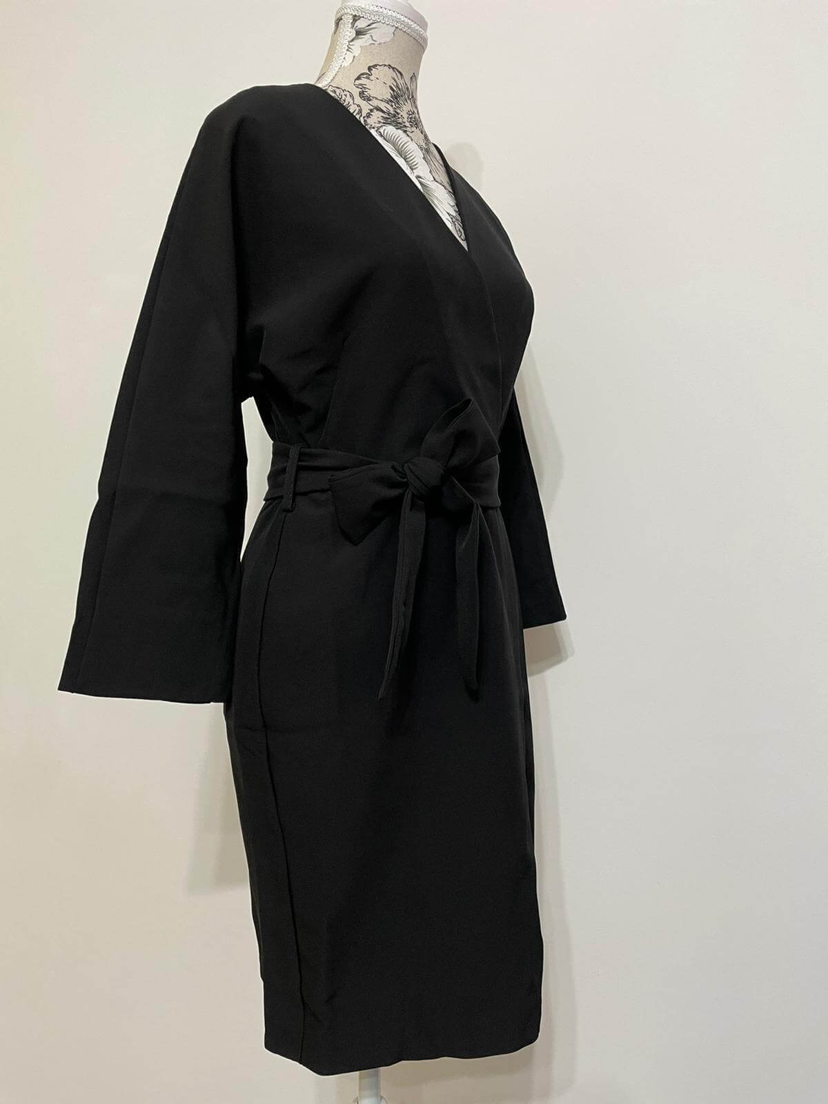 Rochie Office Satinata - Neagra-1