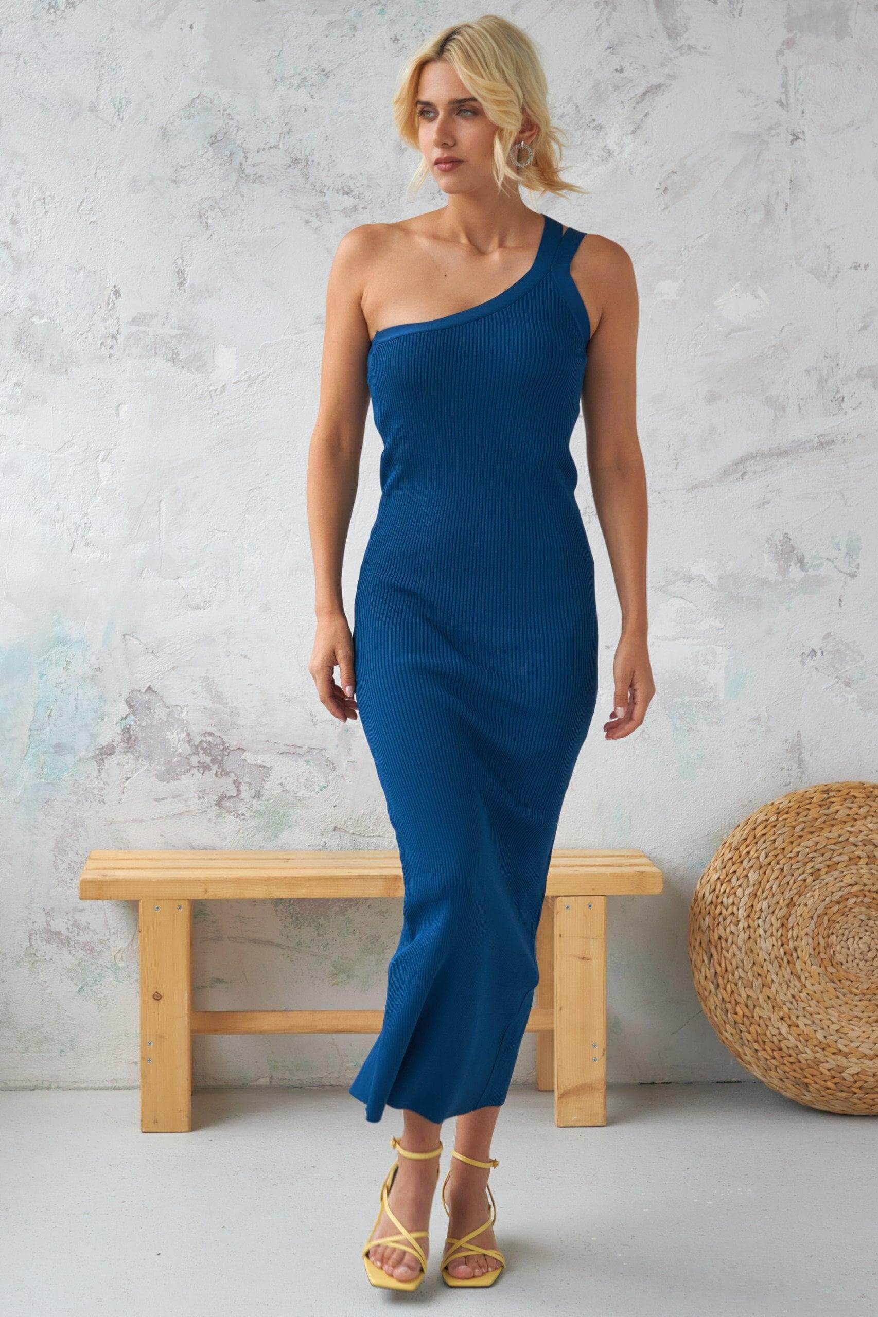 Rochie Dama Office-Casual - Albastru-8