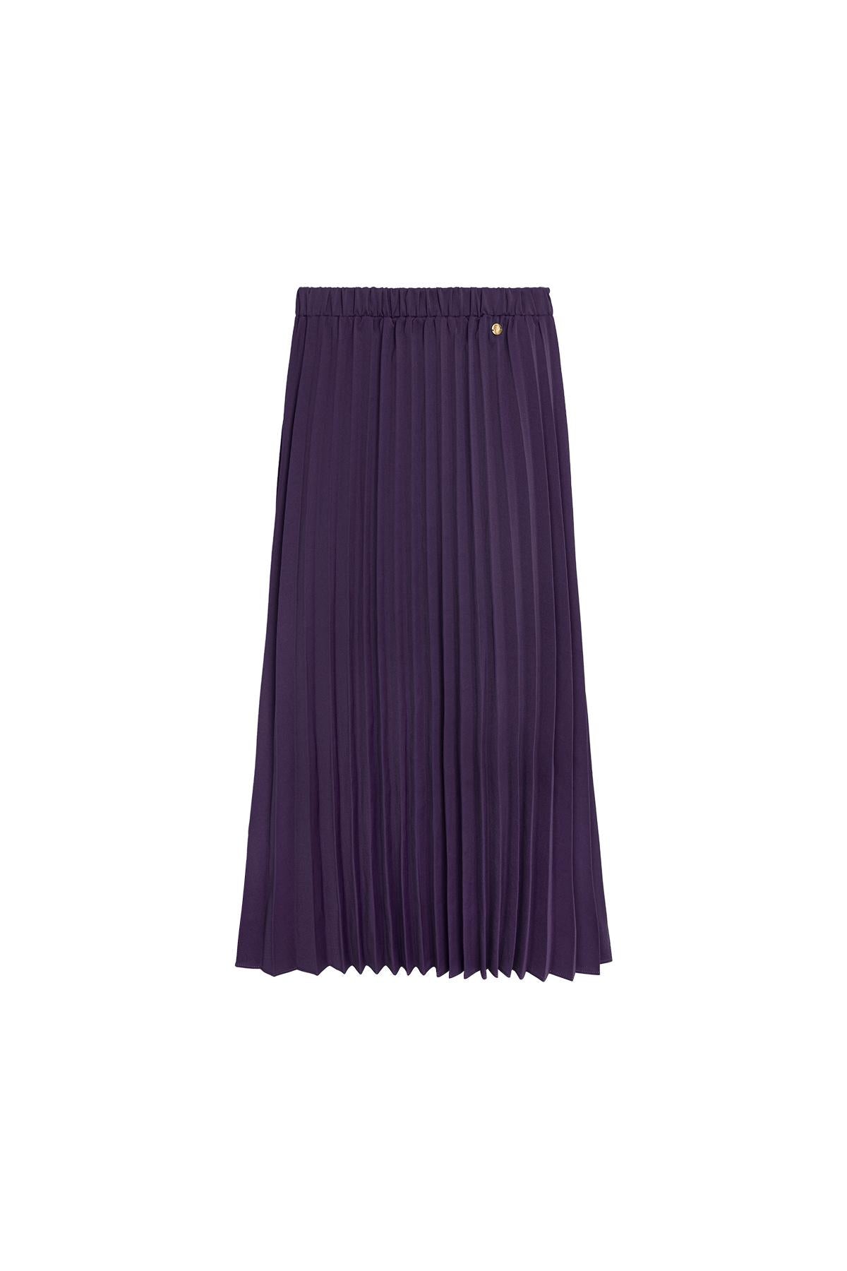 Fusta cu Pliuri - Violet-1