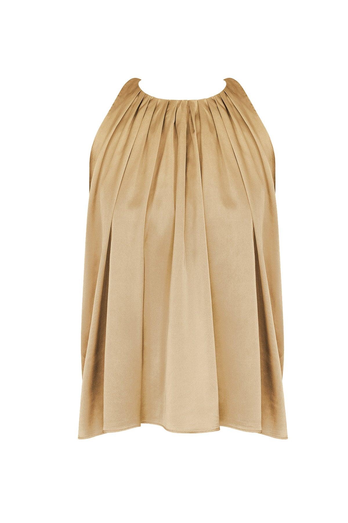 Top "Vivianne" Satinat - Champagne, Fuchsia, Mov-5