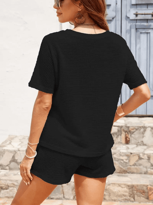 Set Dama din Bumbac - Pantalon scurt si Bluza-10