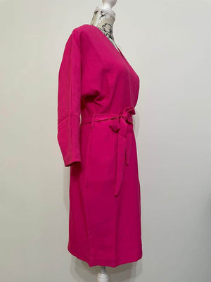 Rochie Office Satinata - Fuchsia-2