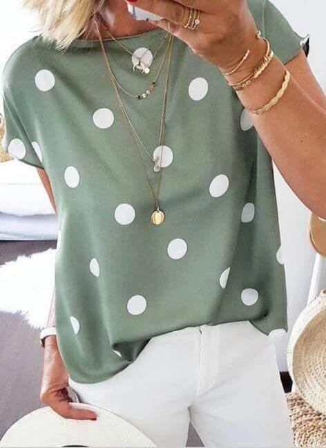 Bluza Dama Verde cu buline-1