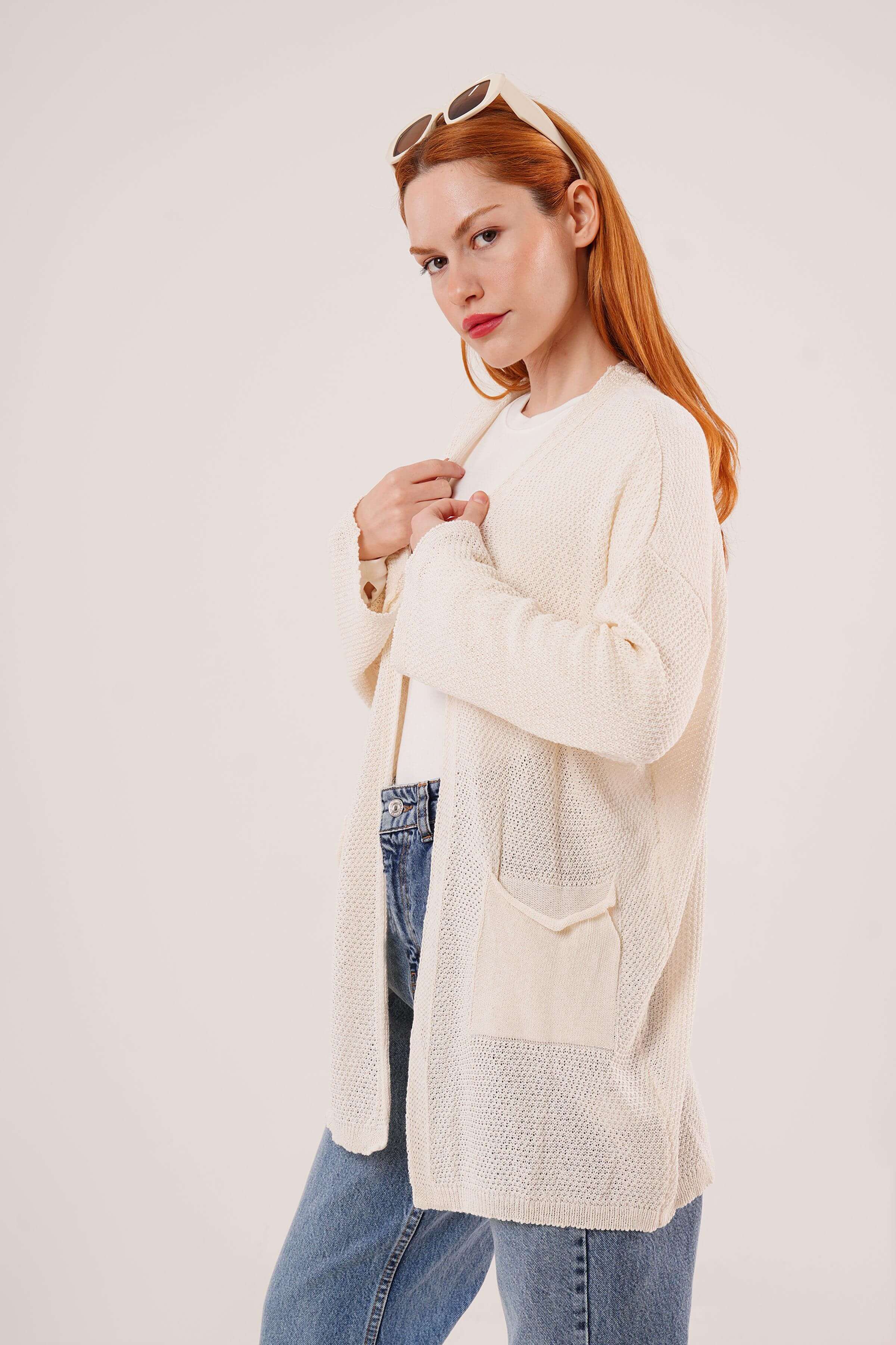 Cardigan-Lung-din-Bumbac-cu-Buzunare-1