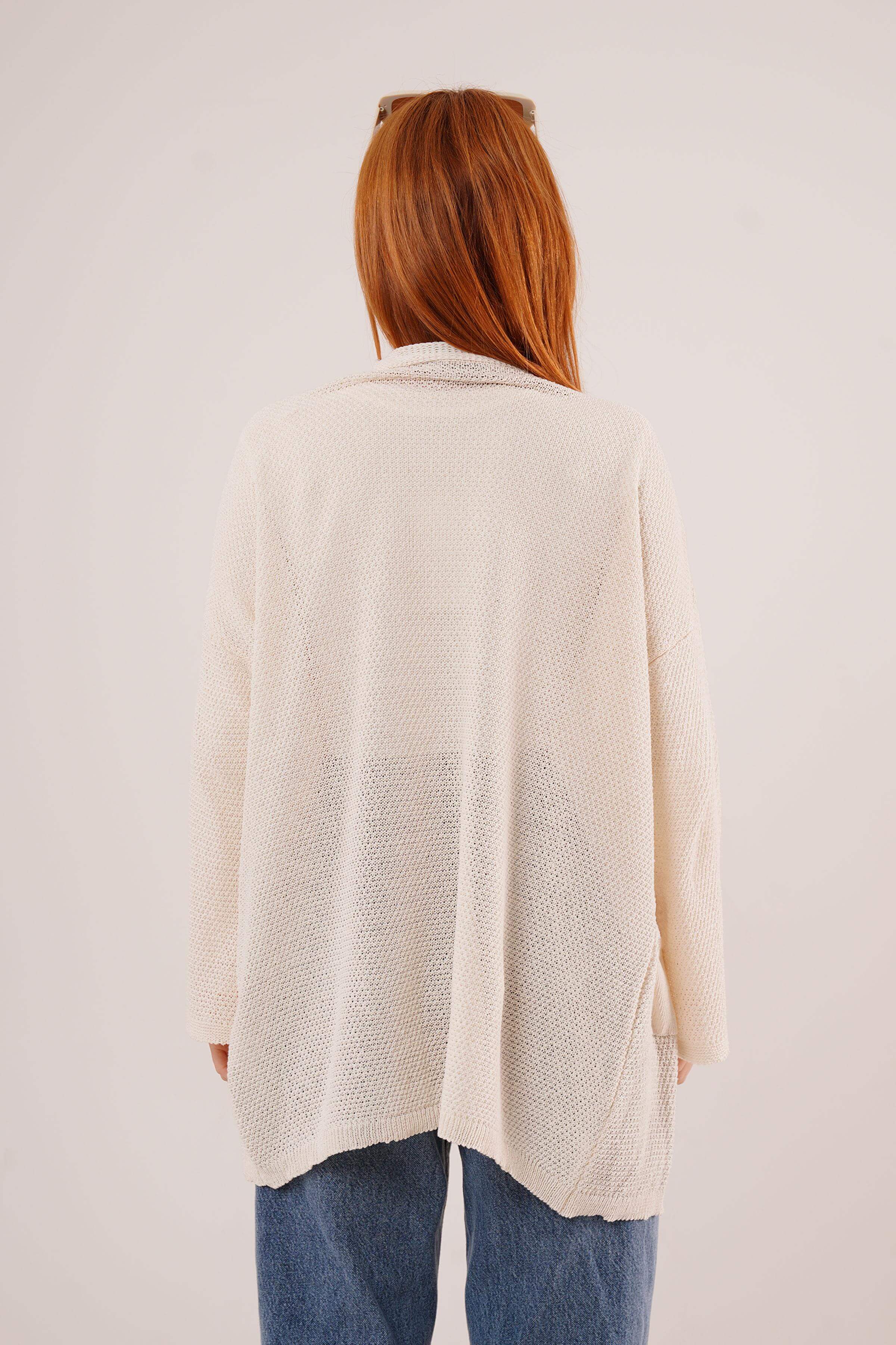 Cardigan-Lung-din-Bumbac-cu-Buzunare-2