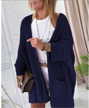 Cardigan Dama din Tricot cu buzunare frontale-4