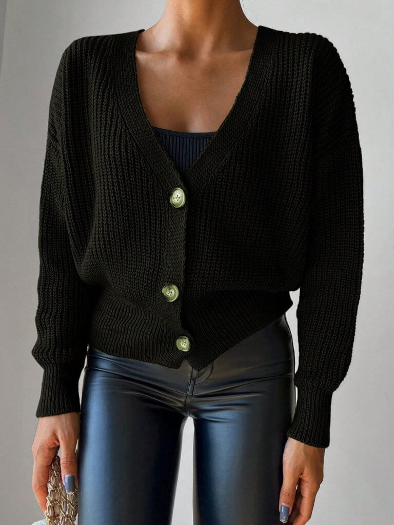 Cardigan_cu_Nasturi_-_Kaki