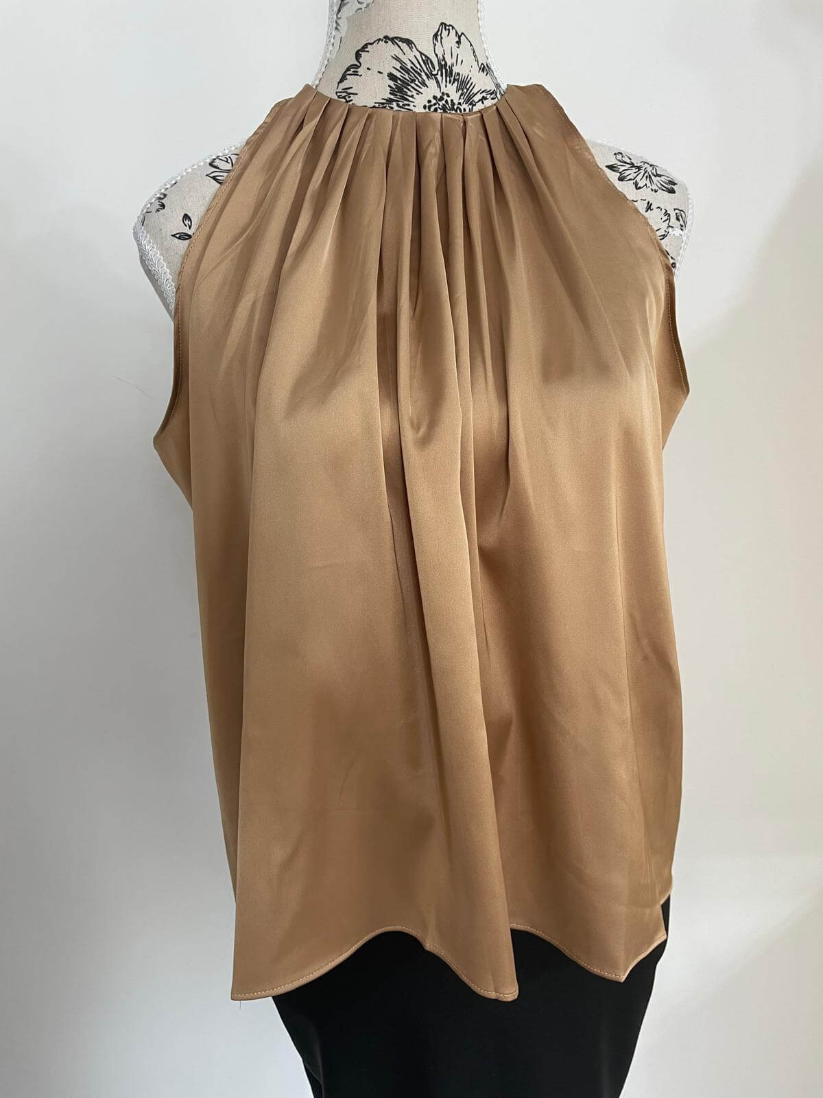 Top "Vivianne" Satinat - Champagne, Fuchsia, Mov-2
