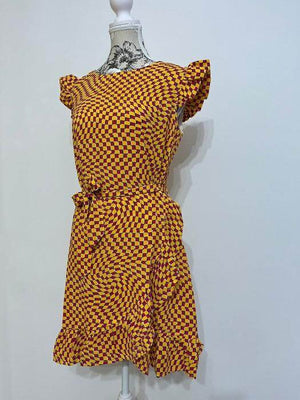 Rochie Office Retro Orange-2