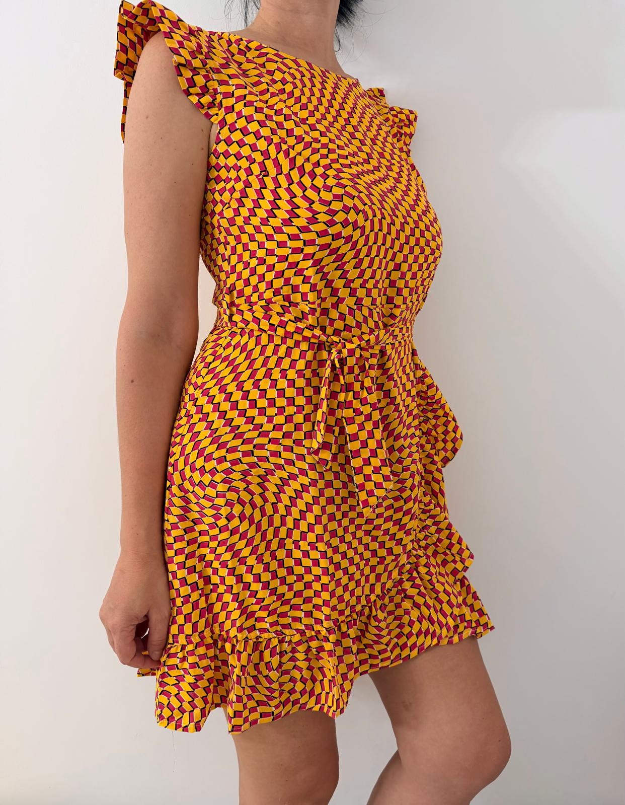 Rochie Office Retro Orange-00