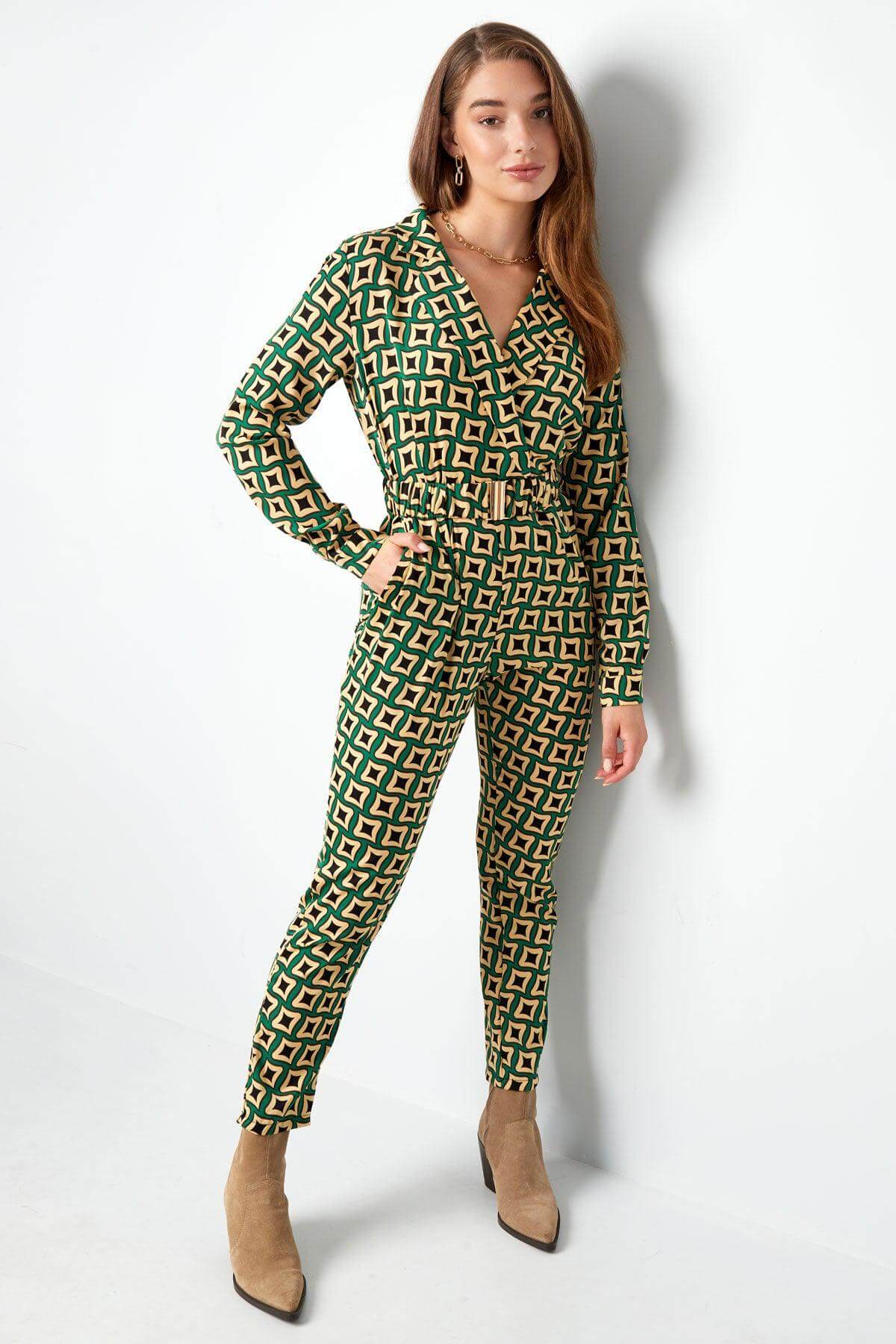 Salopeta Office Retro de culoare Verde-1