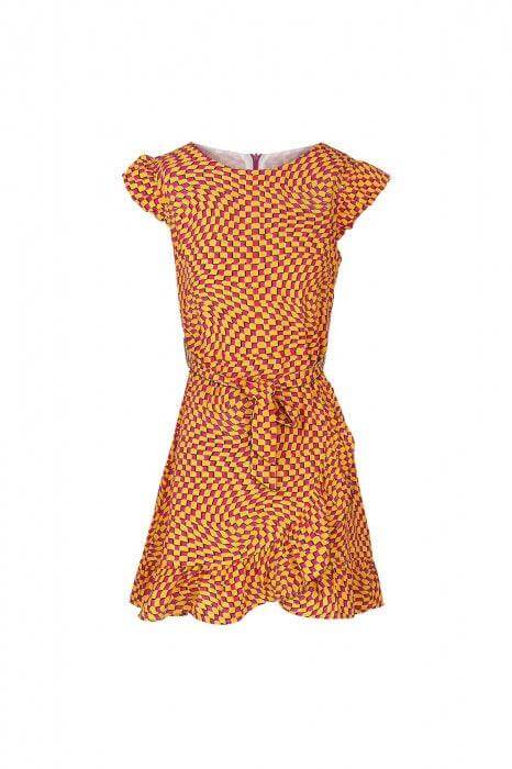 Rochie Office Retro Orange - SC Fashion Boutique RO SRL