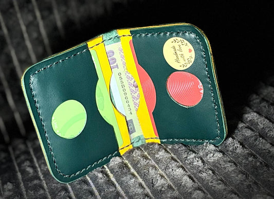 Portcard FB Quattro - Verde Metalizat & Galben Vibrant