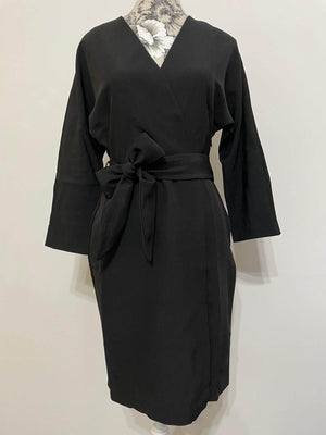 Rochie Office Satinata - Neagra-5