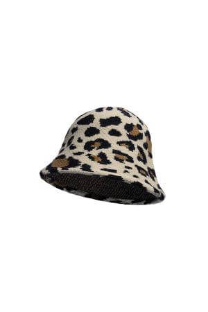 Palarie Dama - Animal Print - Bej-2