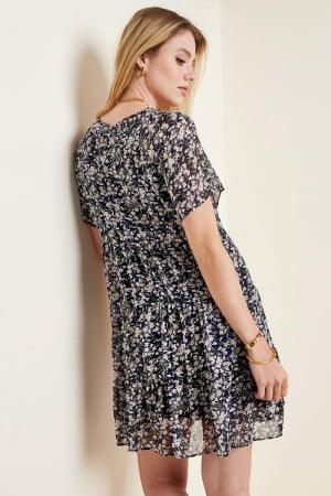 Rochie Scurta de vara cu model floral-3