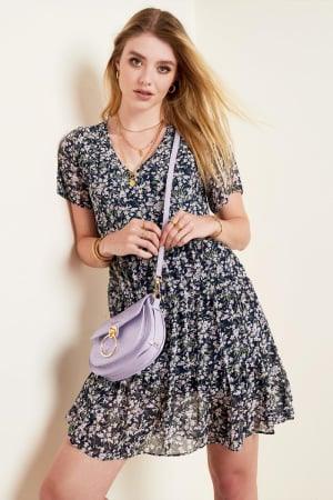 Rochie Scurta de vara cu model floral-1
