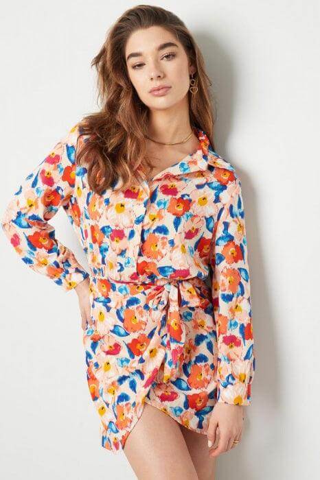 Rochie Scurta Dama cu model Floral-4